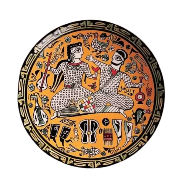 Handcrafted Ceramic Plate Nishapur Royal Design30 cm