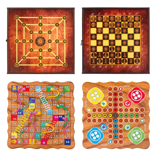 Persian Nostalgia 8-in-1 Wooden Game Set