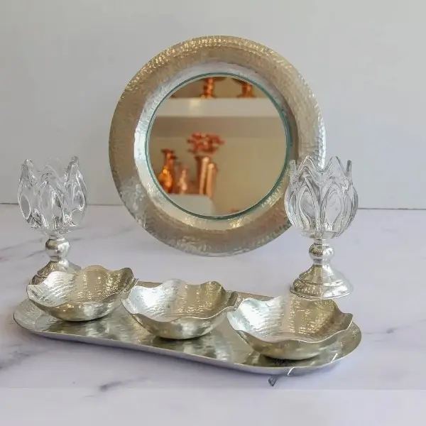 Handcrafted Silver Copper Haft Seen Set