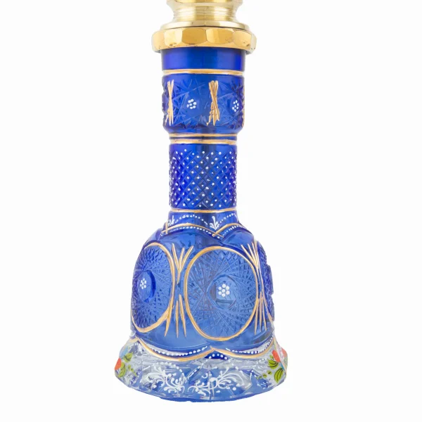 Persian Minakari Hookah with Gold-Plated Crystal Vase – 70cm