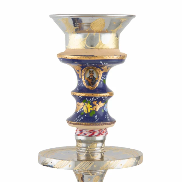 Persian Minakari Shisha with Gold-Embellished Crystal Vase – 50cm