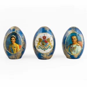 Royal Pahlavi Persian Ceramic Egg Set