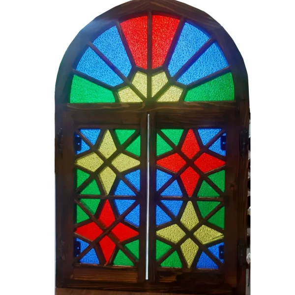 Traditional Persian Orosi Window Star Design