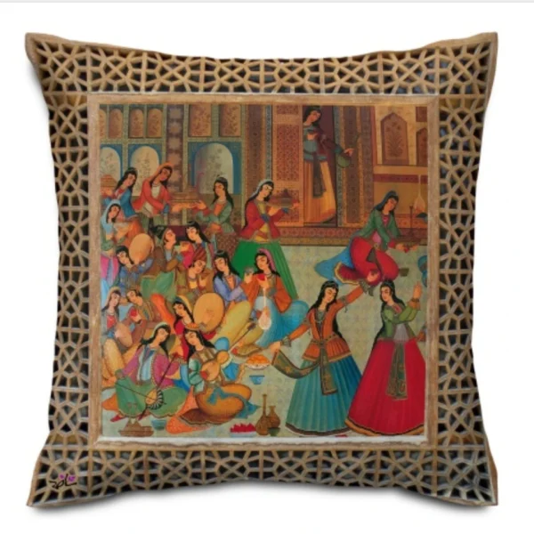 Traditional Persian Pattern Velvet Cushion Cover